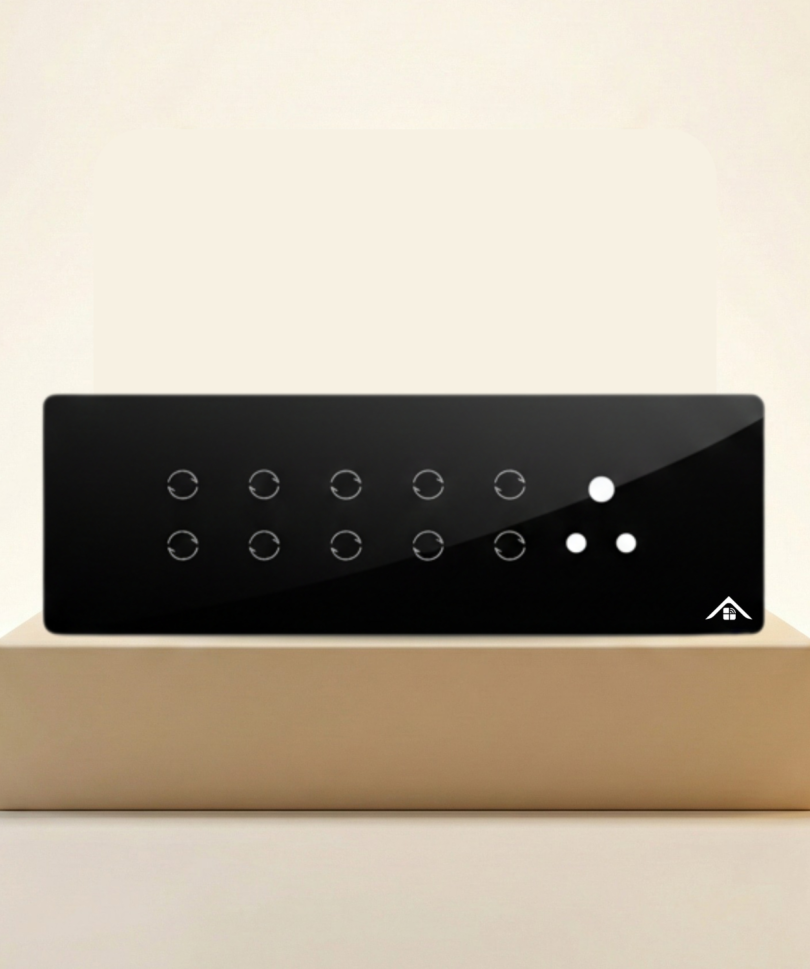 10 Switch Touch Panel with 1 Socket