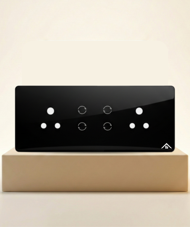 4 Switch Touch Panel with 2 Socket