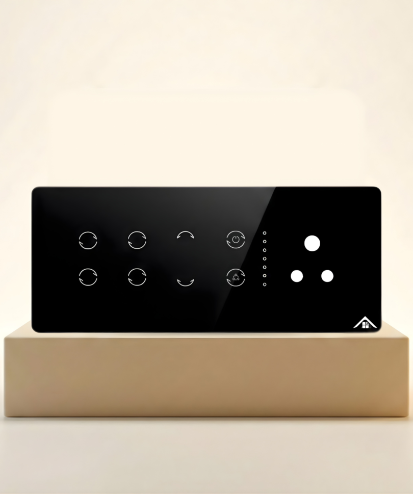 4 Switch Touch Panel with Fan, Socket & Master Control