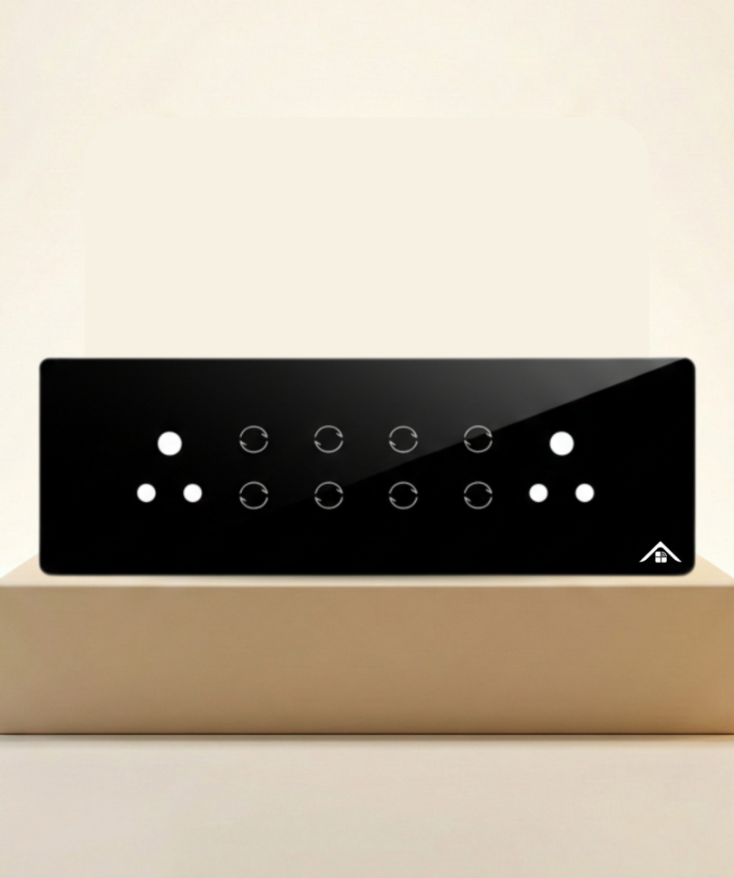 8 Switch Touch Panel with 2 Socket
